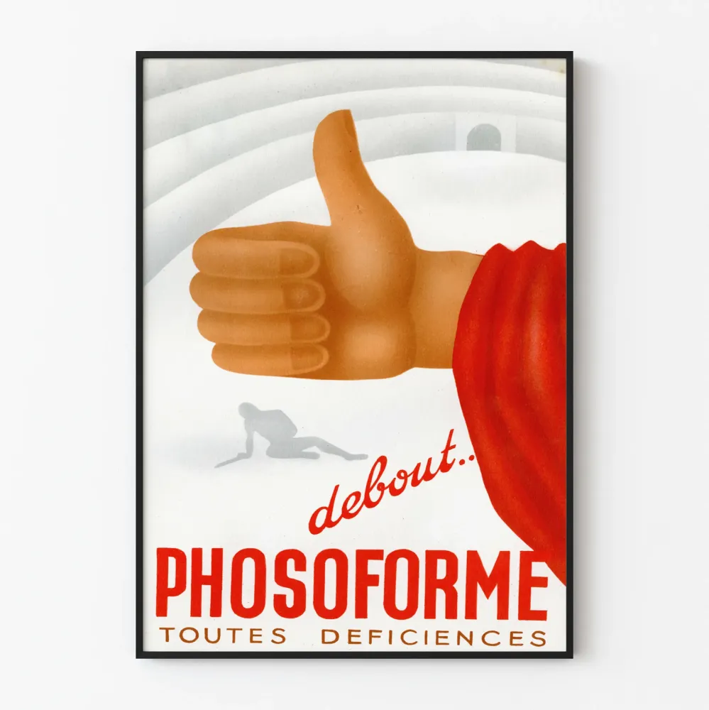 Vintagejuliste Phosoforme seinäkoristelu retro