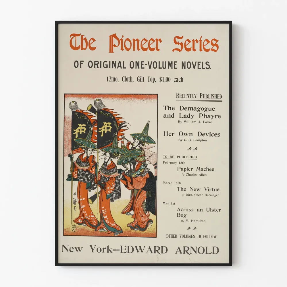 Vintagejuliste Pioneer Series kirjalliseen seinäkoristukseen