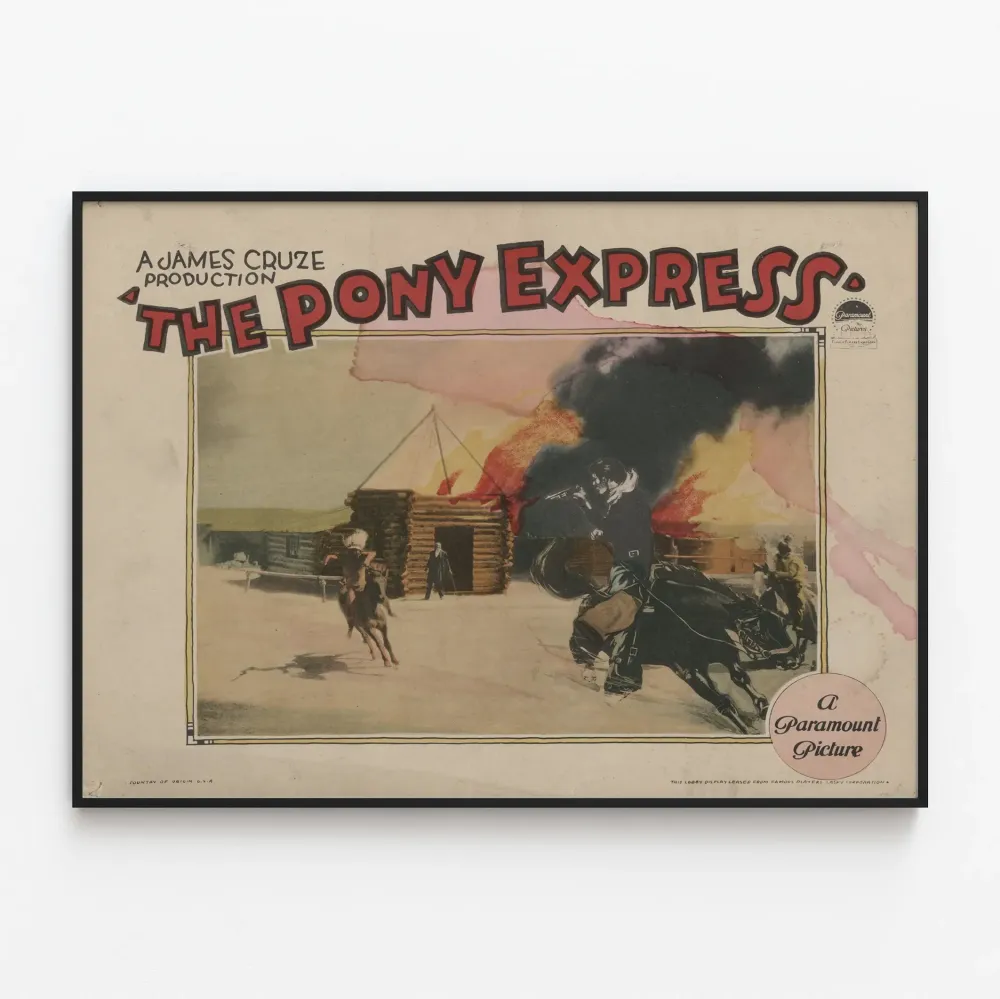 Vintagejuliste Pony Express - Lattia- ja seinäkoriste lännenhenkinen