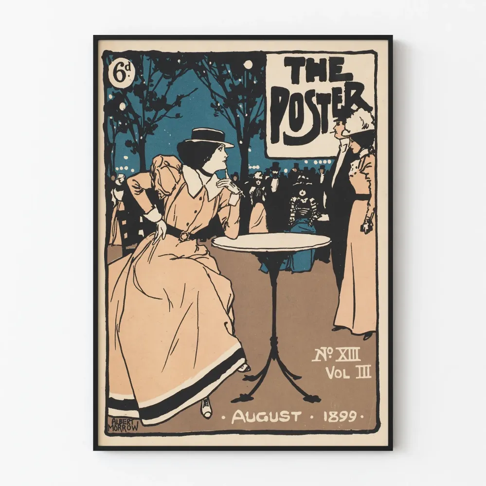 Vintagejuliste Poster Elokuu 1899 Albert Morrowilta