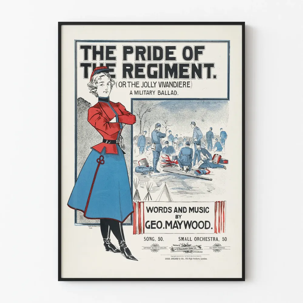 Vintagejuliste Pride Regiment - Sotilaskoriste seinätaulu