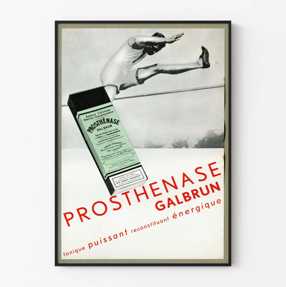 Vintagejuliste Prosthénase Galbrun voimakas tonikki