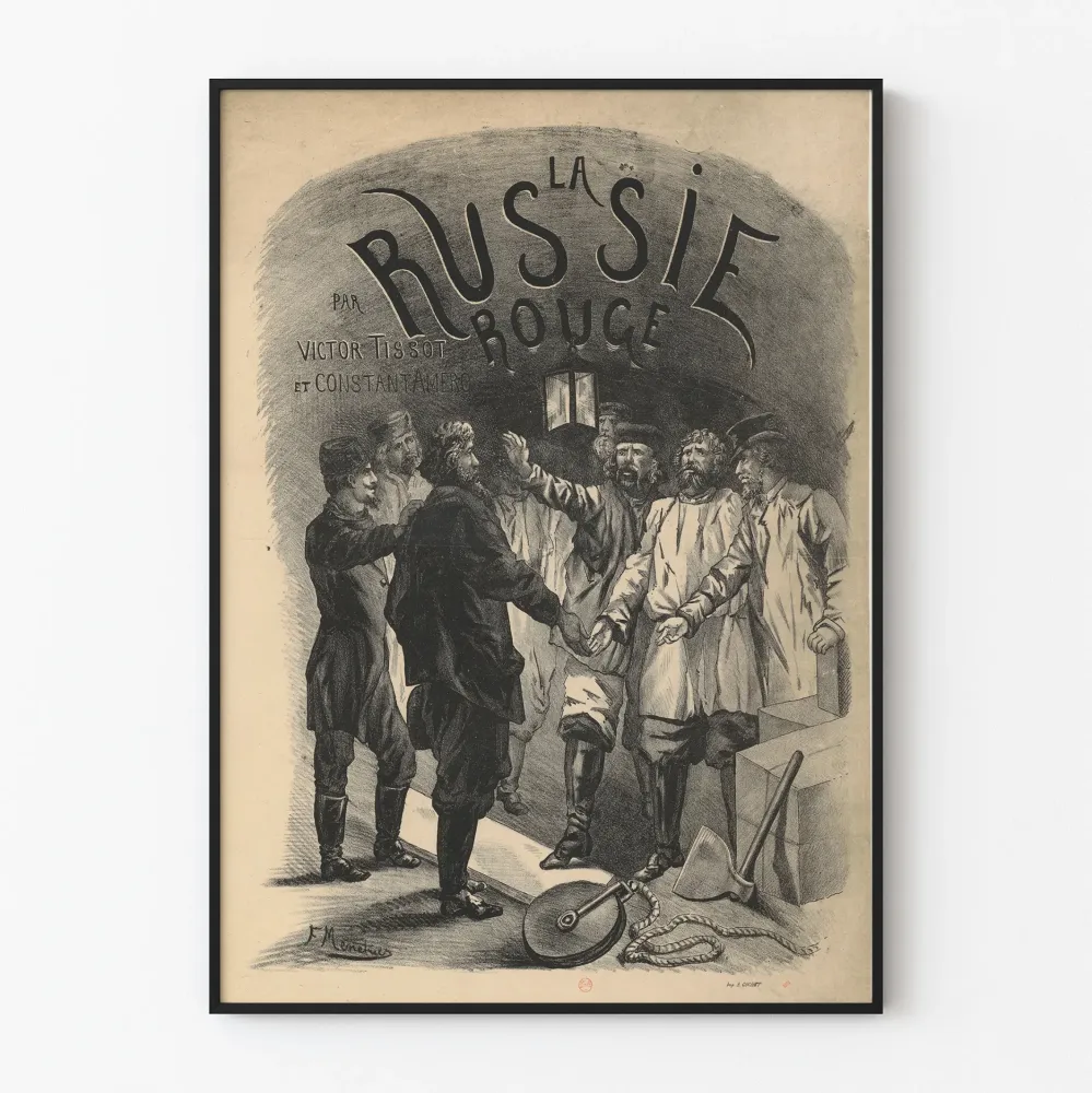 Vintagejuliste Punainen Venäjä, teokset Victor Tissot ja Constant Amero