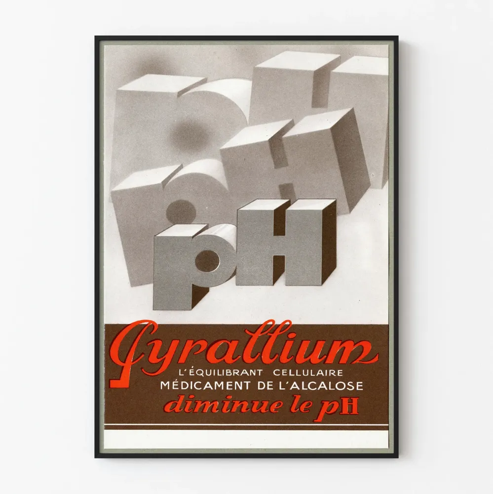 Vintagejuliste Pyrallium solujen tasapainon ja pH:n ylläpitämiseksi
