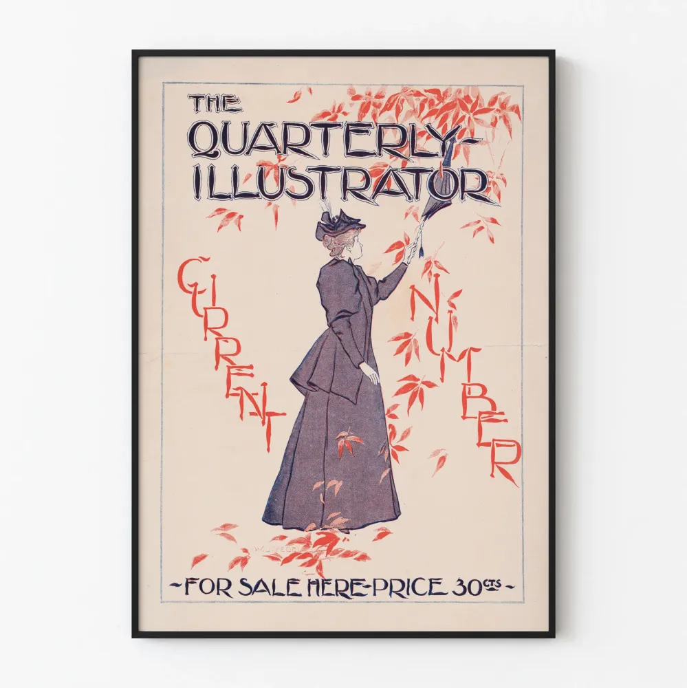 Vintagejuliste Quarterly Illustrator - Retroseinustakaluste