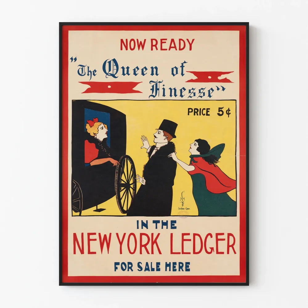 Vintagejuliste Queen Finesse New York Ledger