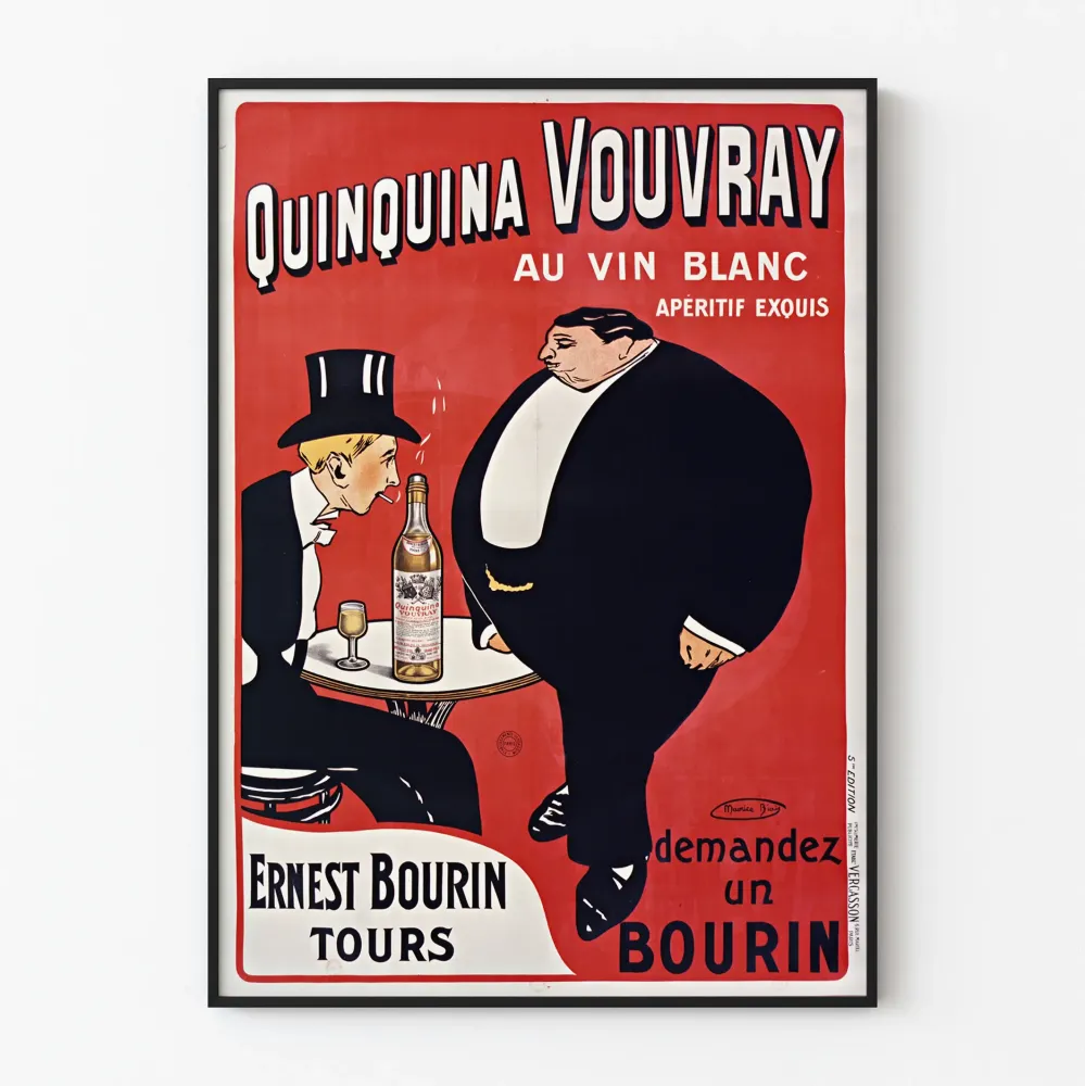 Vintagejuliste Quinquina Vouvray - Valkoviinipohjainen aperitiivi
