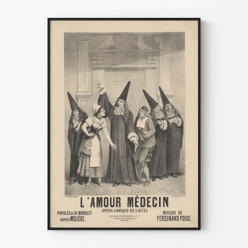 Vintagejuliste Rakkauden lääkäri - Klassinen seinäkoriste