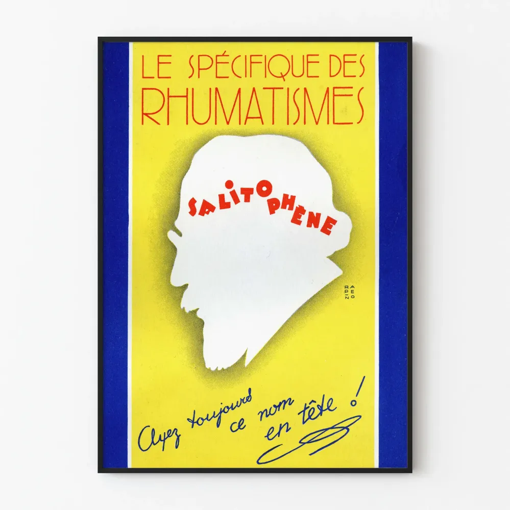 Vintagejuliste Rakkulatartunnan erityispiirre Salitophène