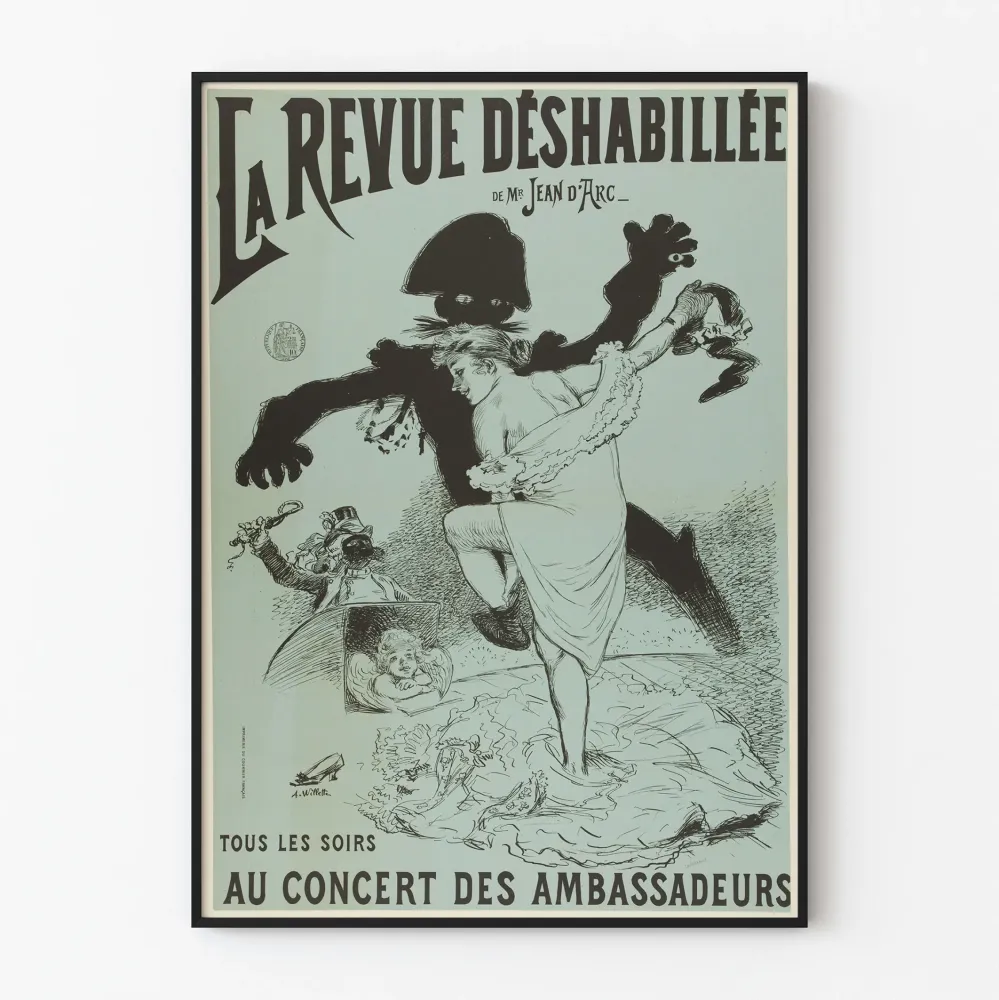 Vintagejuliste La Revue Déshabillée - Tyylikäs seinäkoristelu