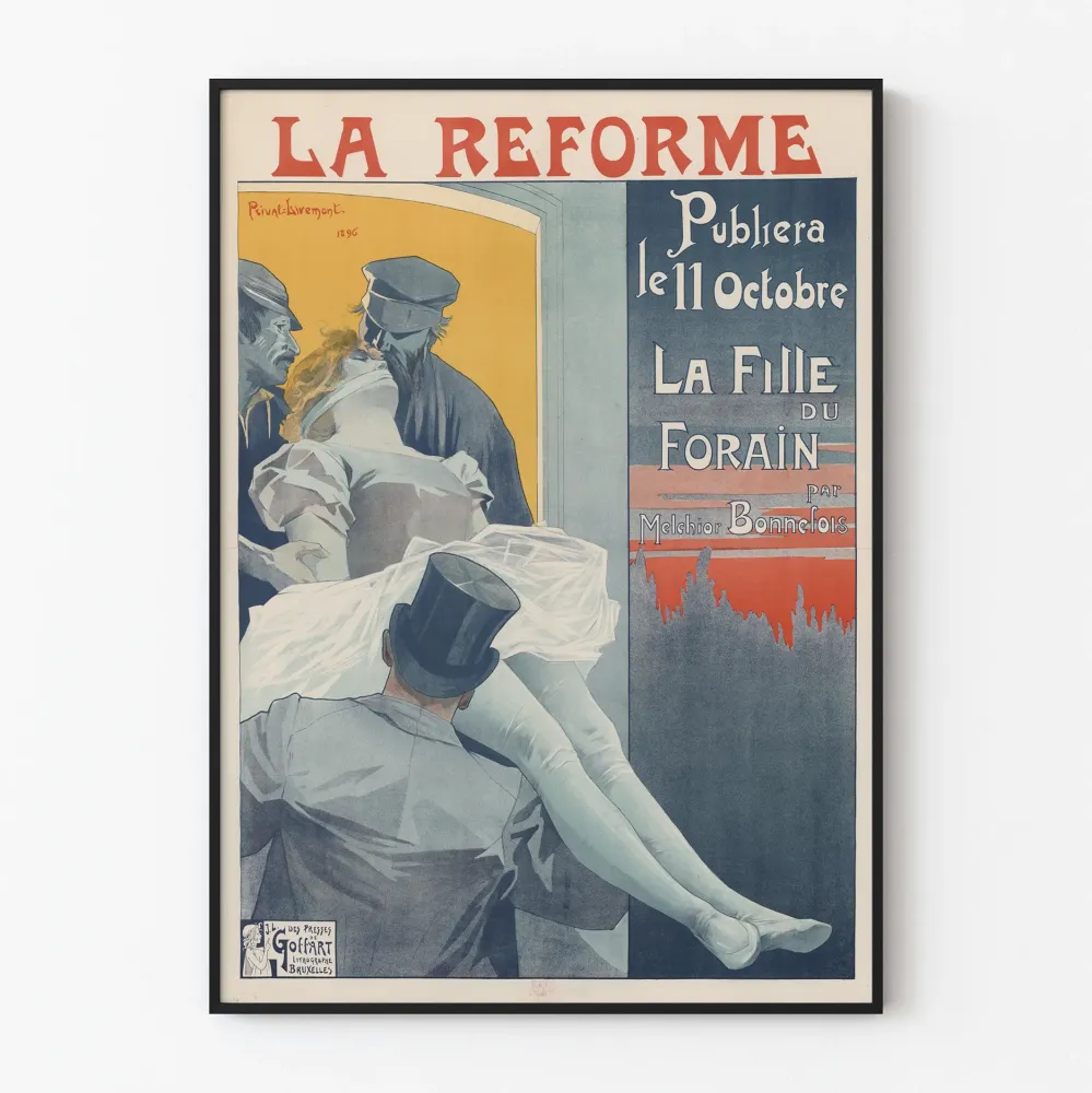 Vintagejuliste La réforme - La fille du forain teoksesta Melchior Bonnefois