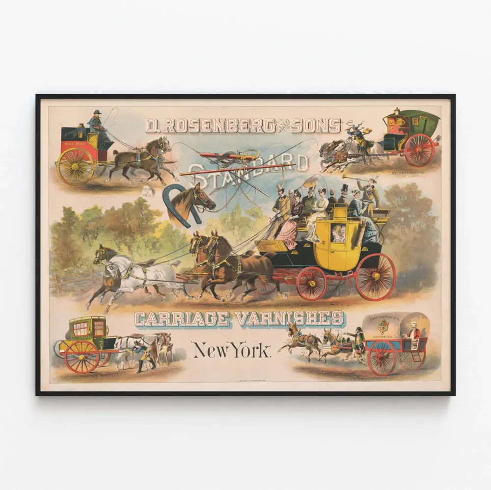 Vintagejuliste D. Rosenberg & Sons Standard Carriage Varnishes New York