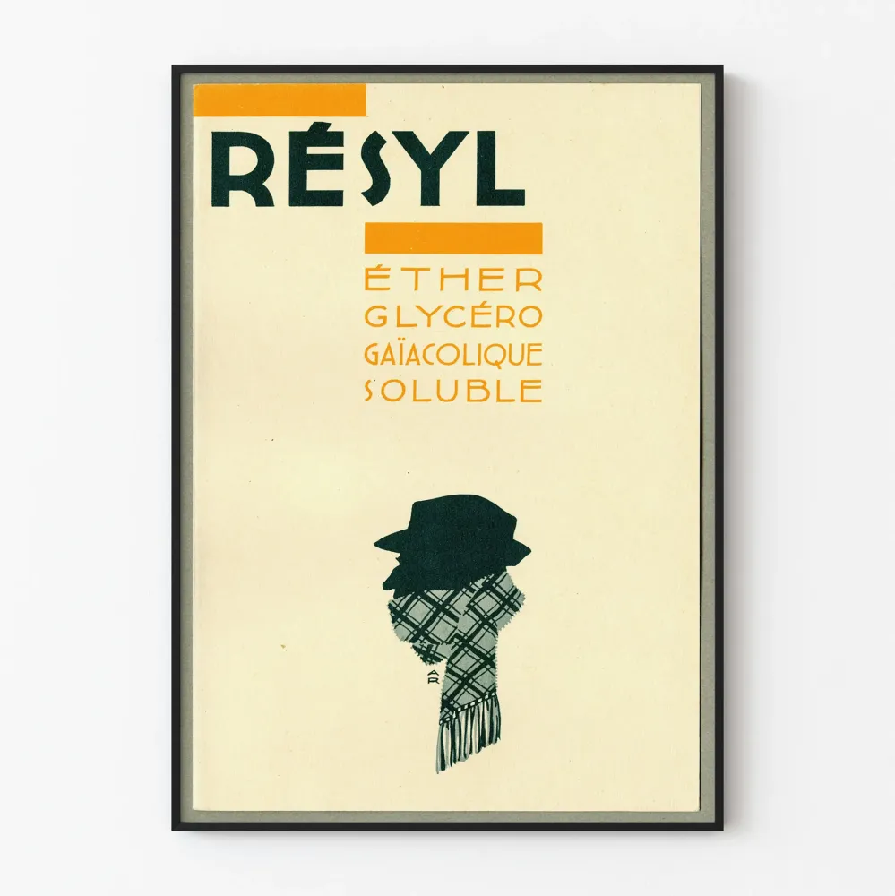 Vintagejuliste Résyl - Seinän koristelu teksturoitu juliste