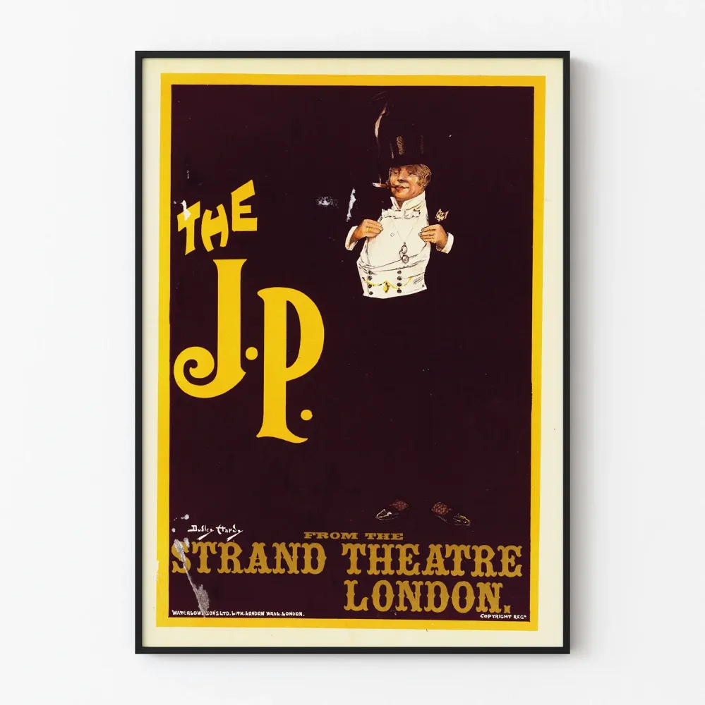 Vintagejuliste J.P. - Seinän koristelu teatteri ja vintage