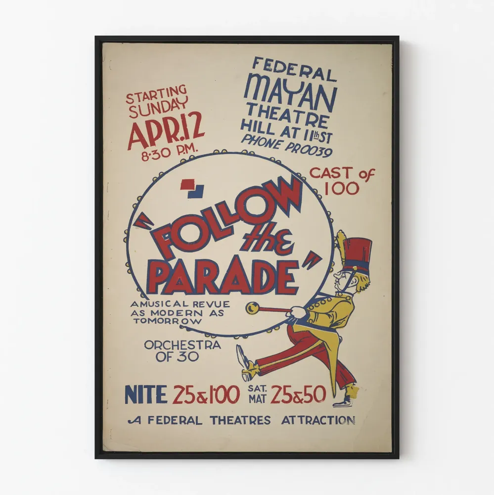 Vintagejuliste Seuraa paraatia seinäkoriste Artem Legrand