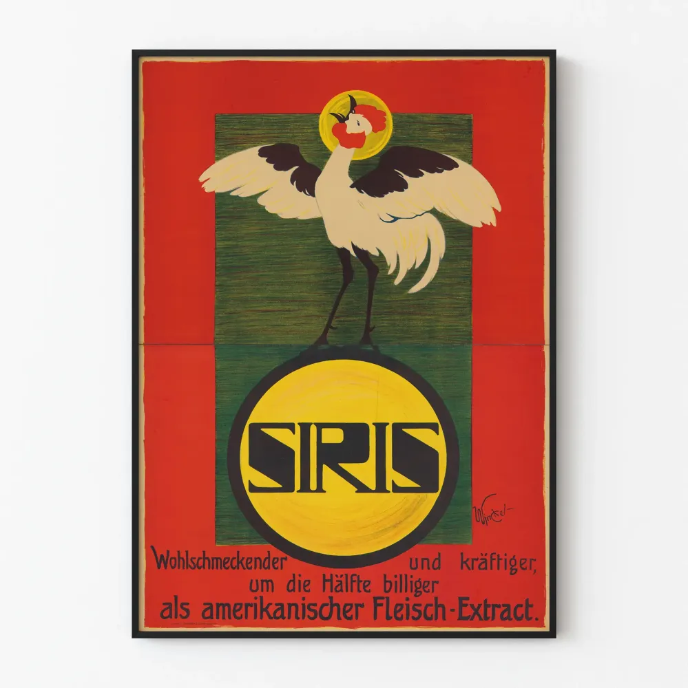 Vintagejuliste SIRIS - Retroseinustaa rustiikkinen kanajuliste