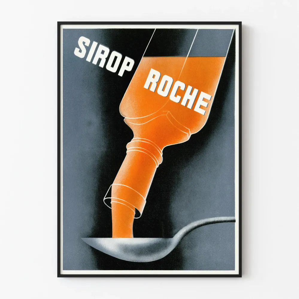 Vintagejuliste Sirop Roche - Retroseinäsilmaus