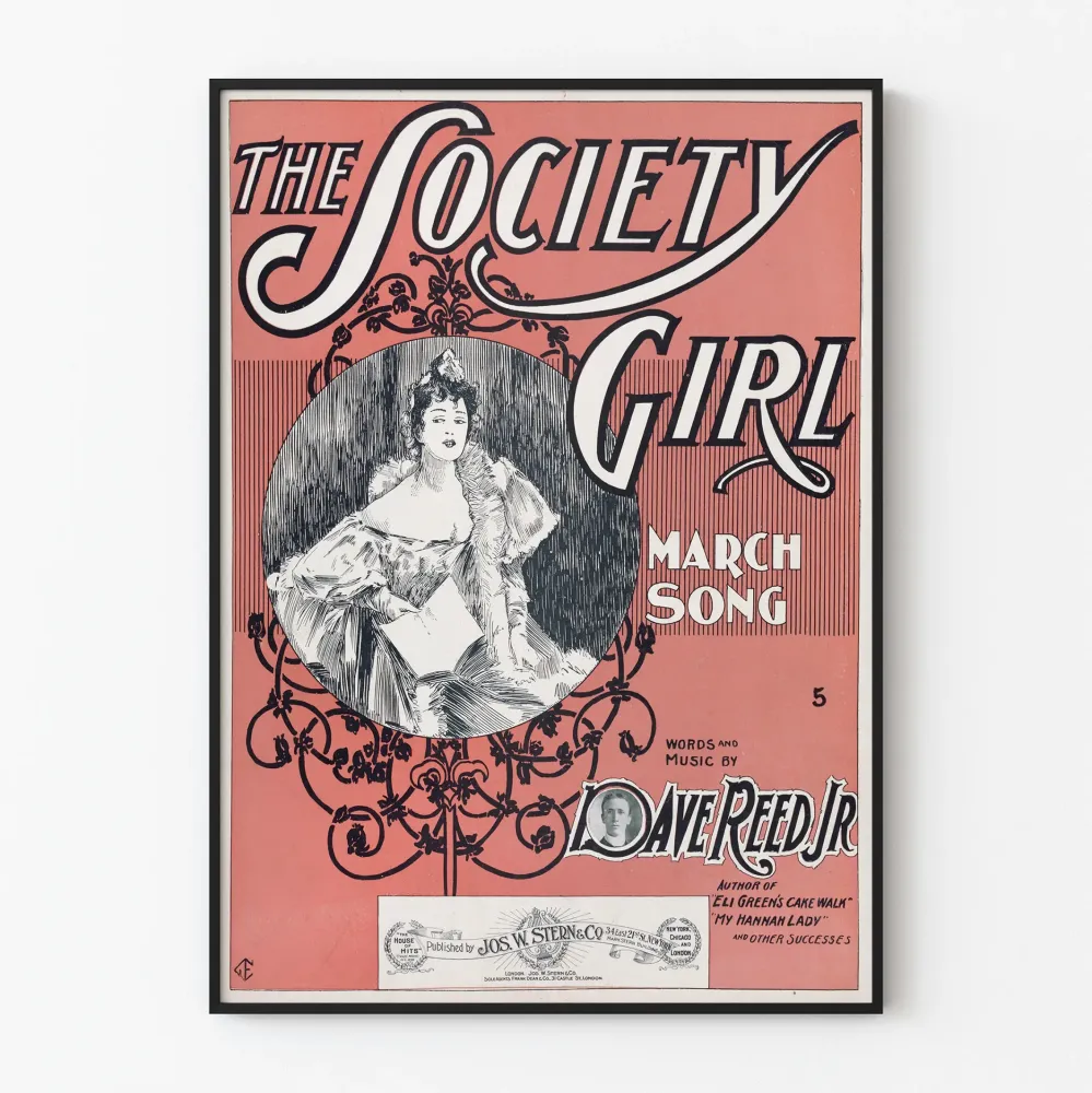 Vintagejuliste Society Girl - Retroseinustakaluste