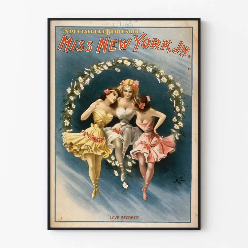 Vintagejuliste Spectacular Burlesque Miss New York Jr.