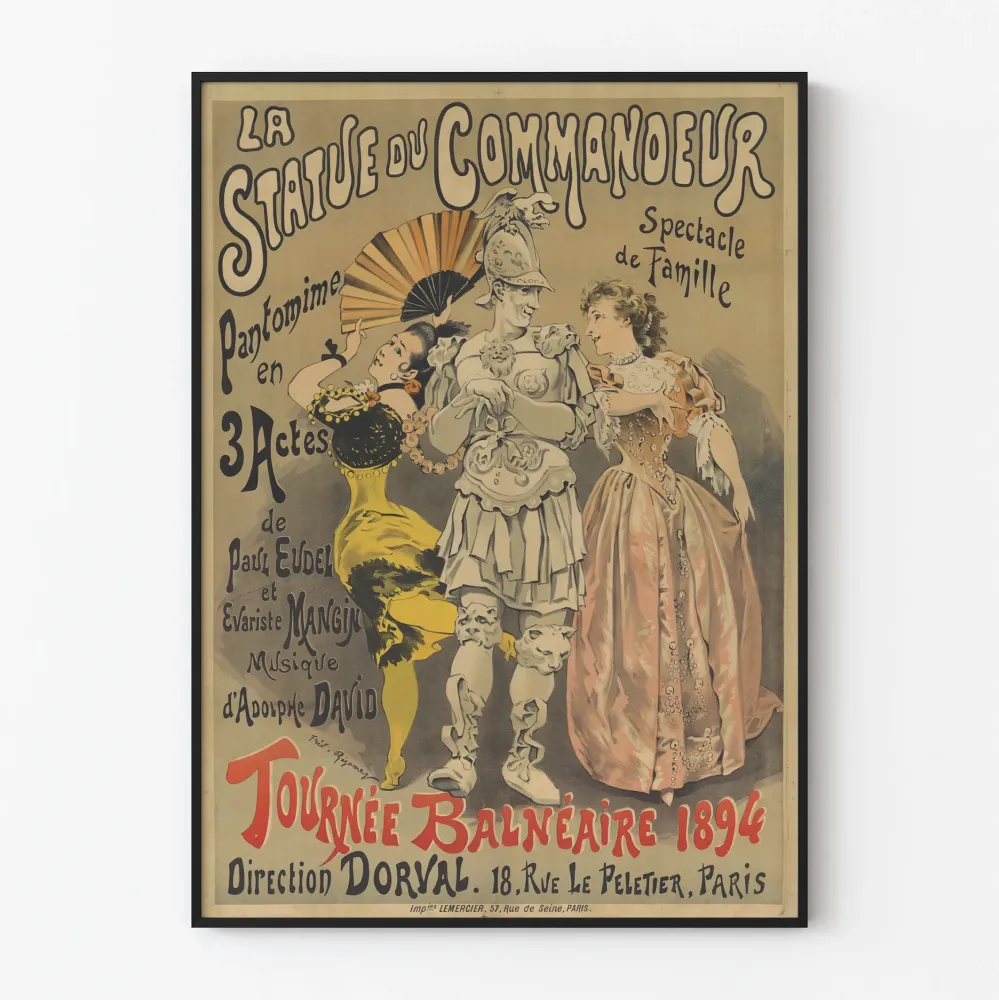 Vintagejuliste La Statue du Commandeur - Retroseinustaristikko 1894