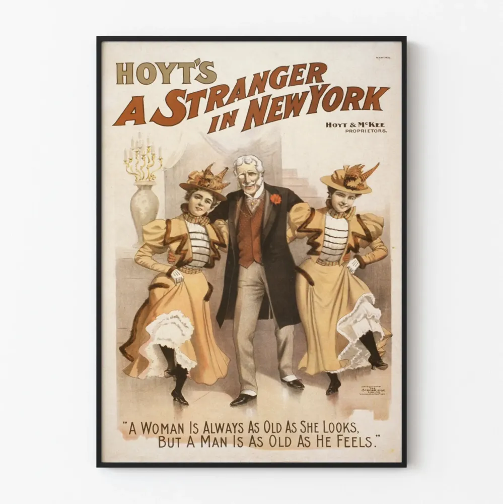 Vintagejuliste Stranger New York - Retroseinustat
