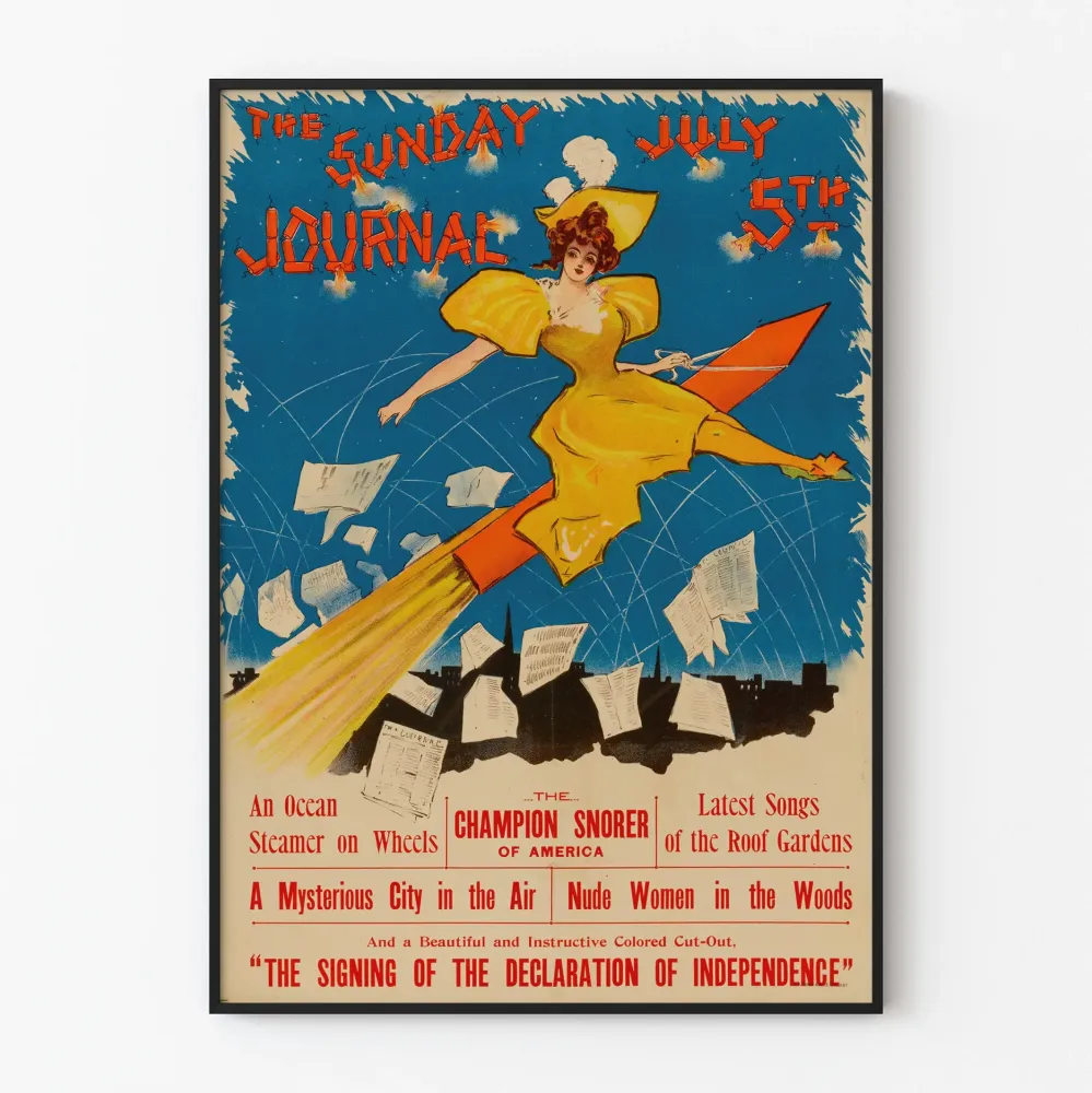 Vintagejuliste Sunday Journal 5. heinäkuuta 1896