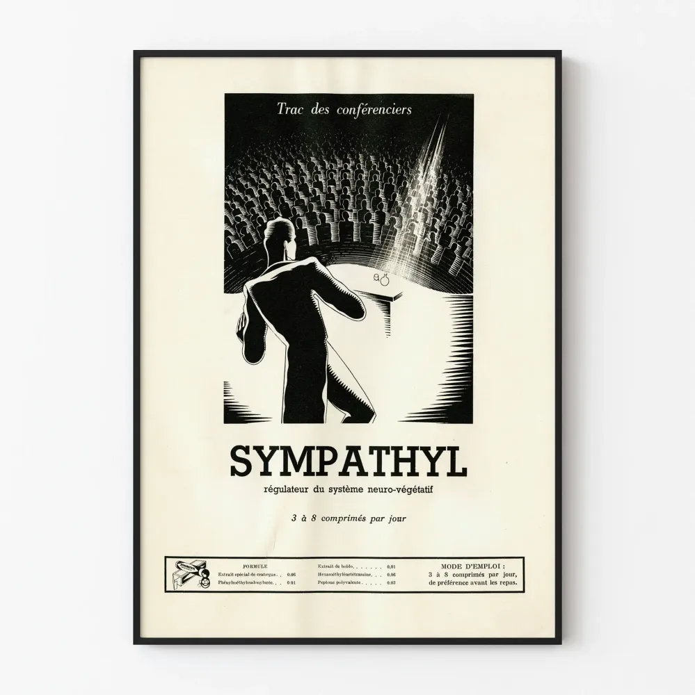 Vintagejuliste Sympathyl - Retromainosseinäsuunnittelu