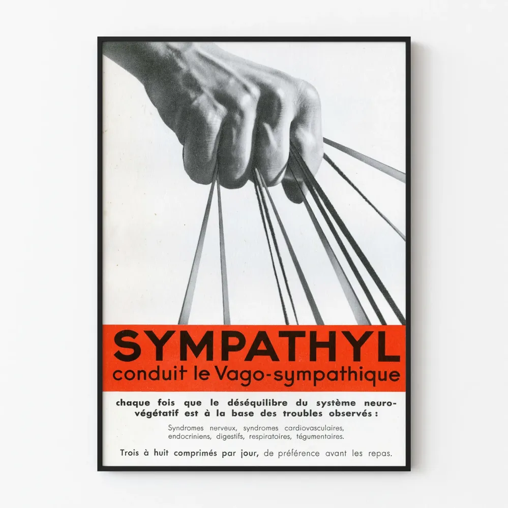 Vintagejuliste Syphathyl - Retro lääketieteellinen seinäkoriste