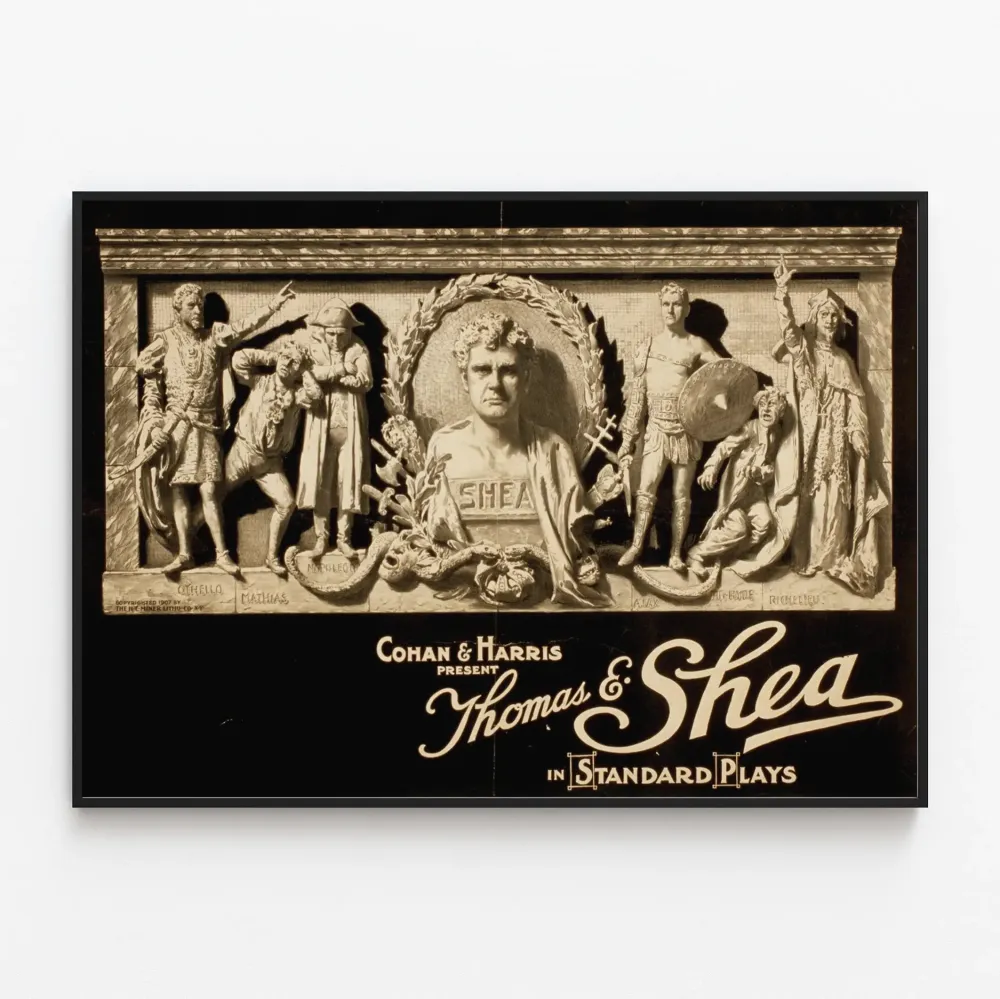 Vintagejuliste Thomas E. Shea Standard Plays seinäkoristeluun