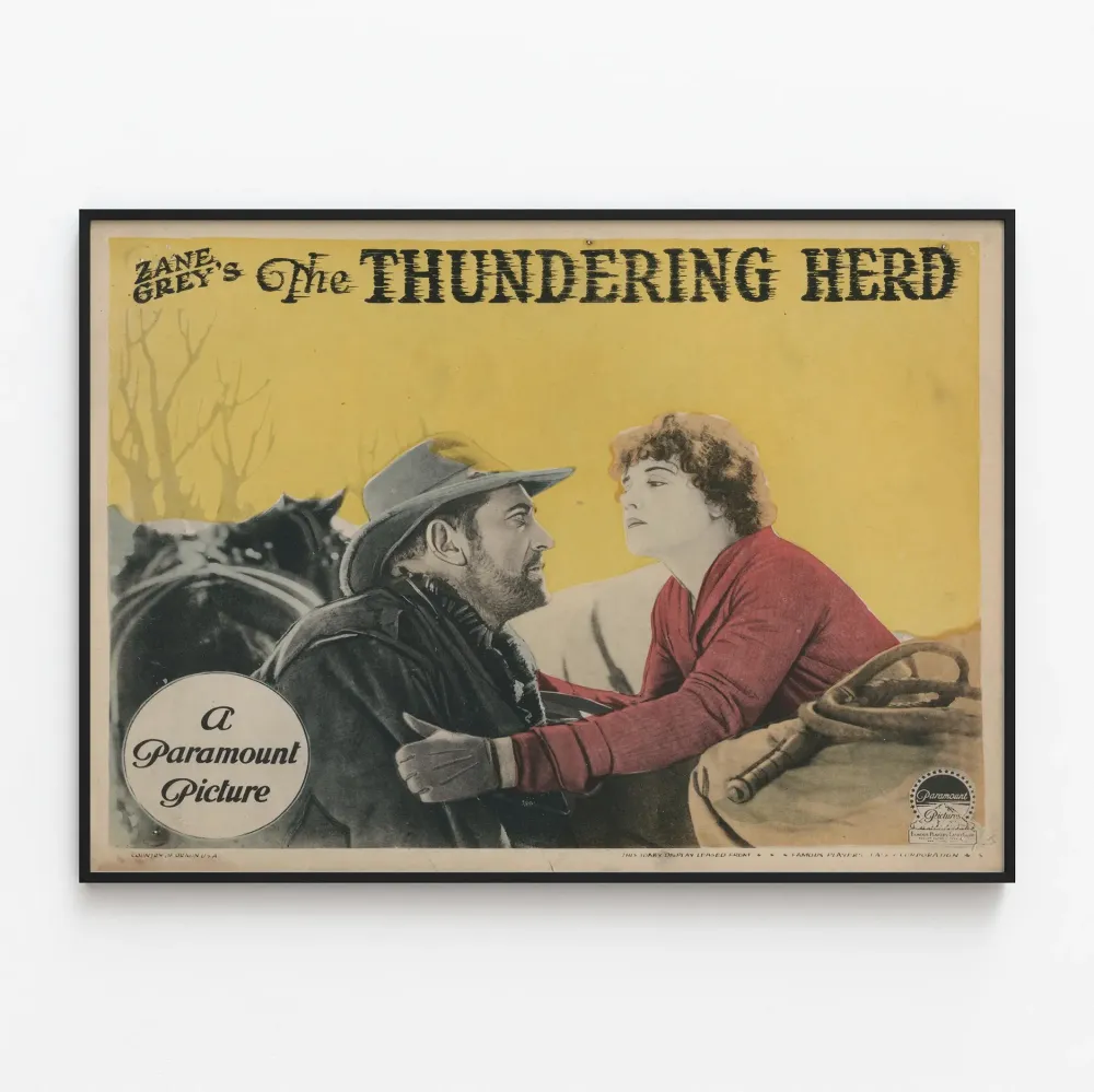 Vintagejuliste Thundering Herd Zane Grey