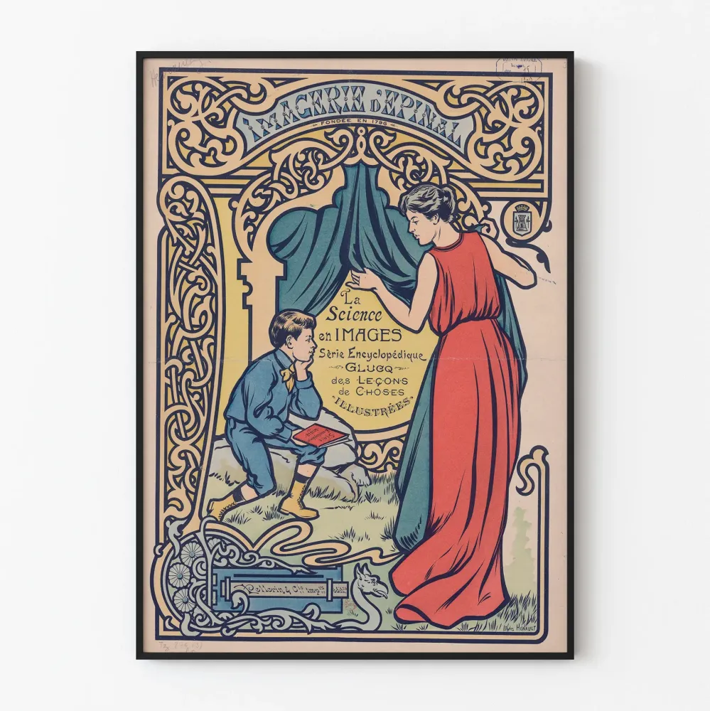 Vintagejuliste Tiede kuvina - Ensyklopedinen sarja Glucq