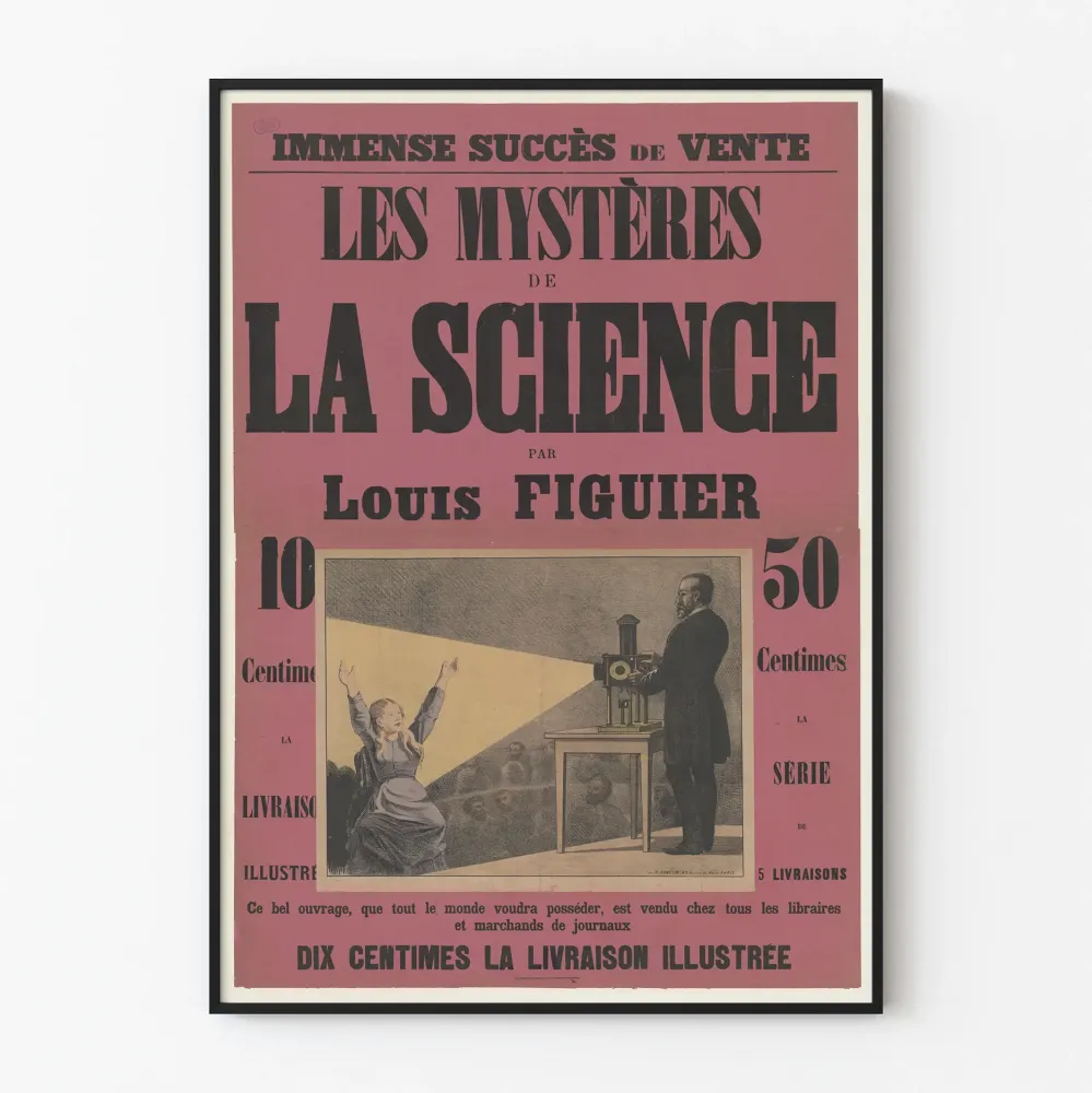 Vintagejuliste Tieteen salaisuudet Louis Figuierilta