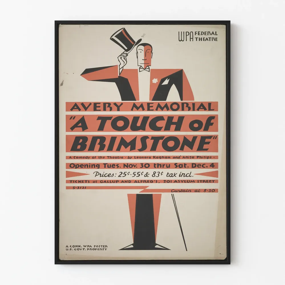 Vintagejuliste Touch Brimstone - WPA Federal teatteri