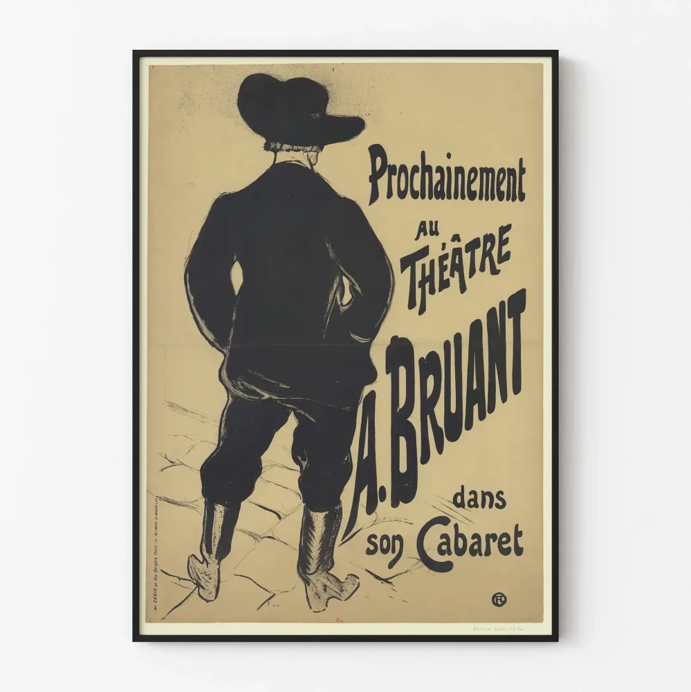 Vintagejuliste Tulossa teatteriin . Bruant