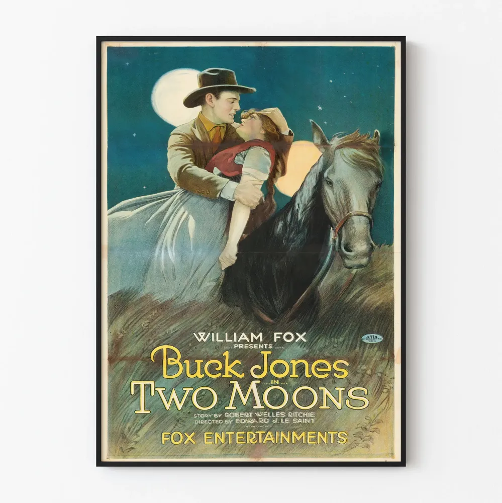 Vintagejuliste Two Moons - Lännen romanttinen seinäkoristelu