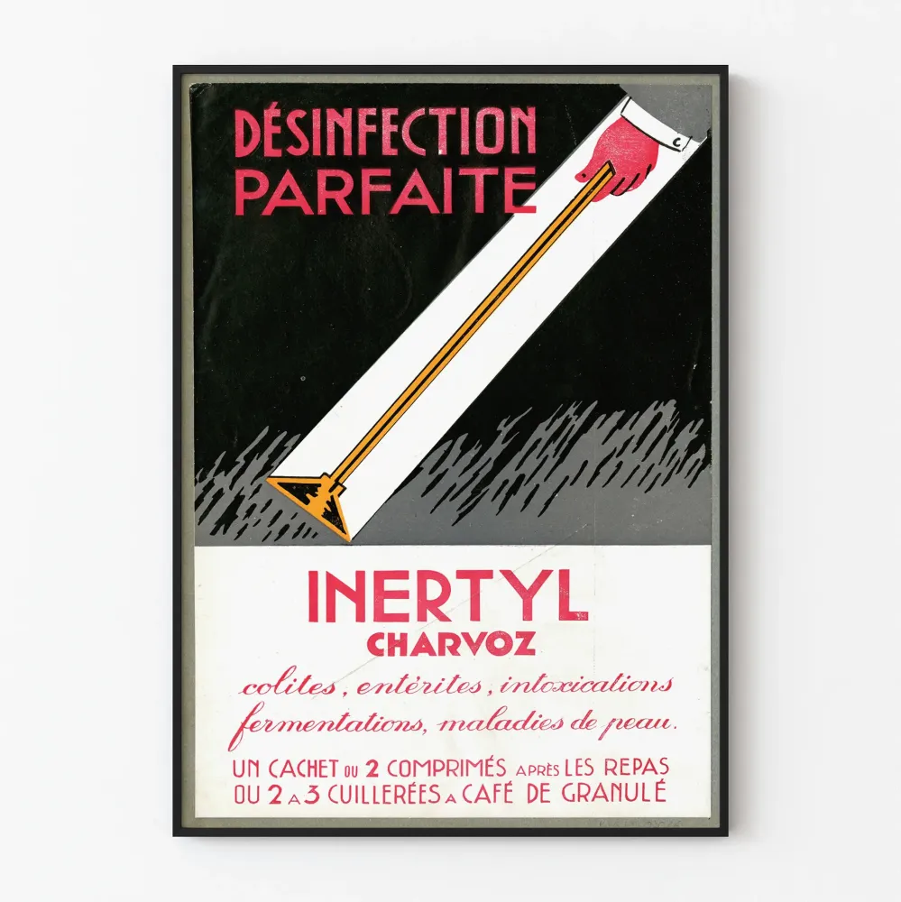 Vintagejuliste Täydellinen desinfiointi Inertyl Charvoz