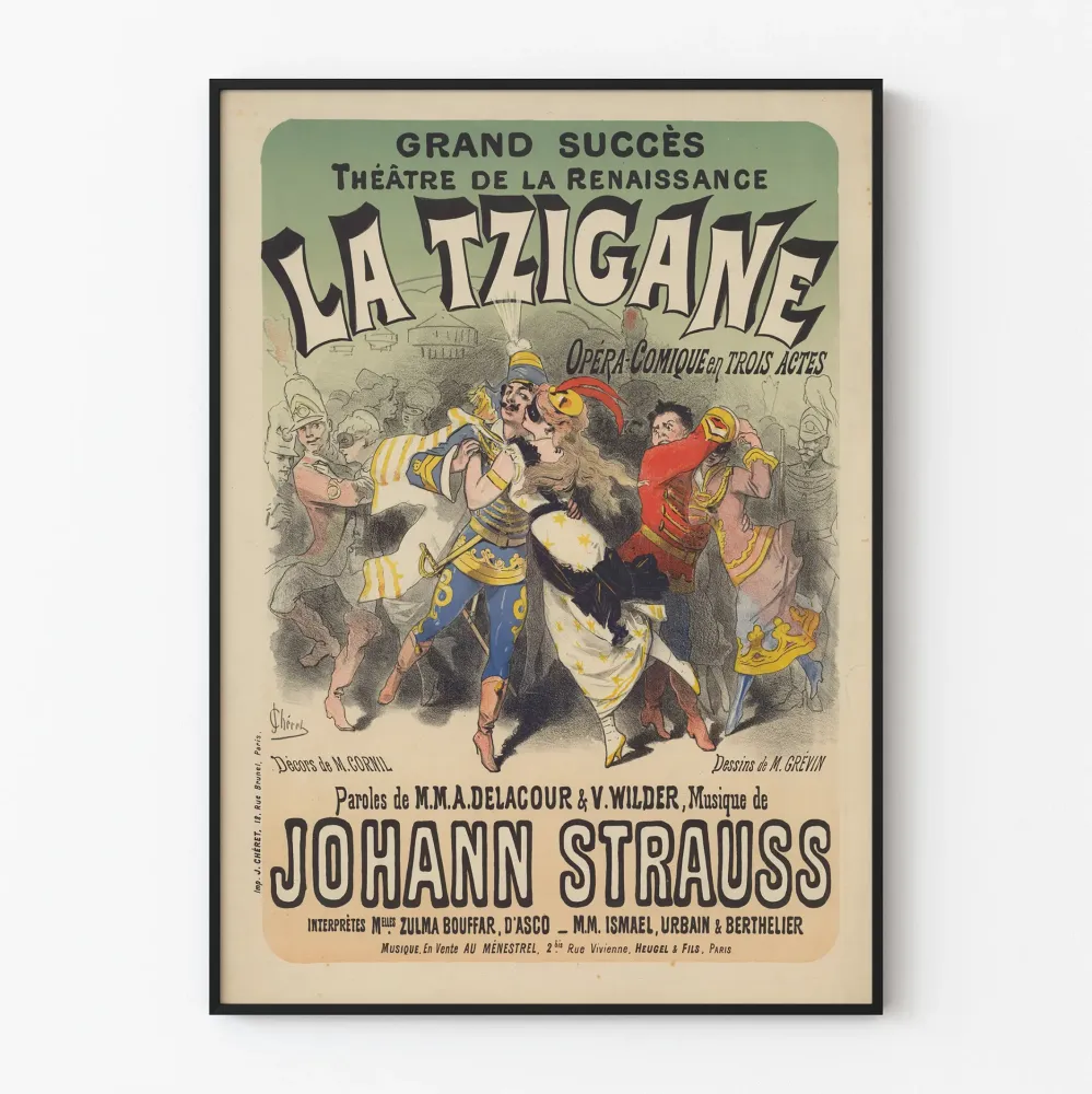 Vintagejuliste La Tzigane - Seinän koristelu teatteri ja ooppera