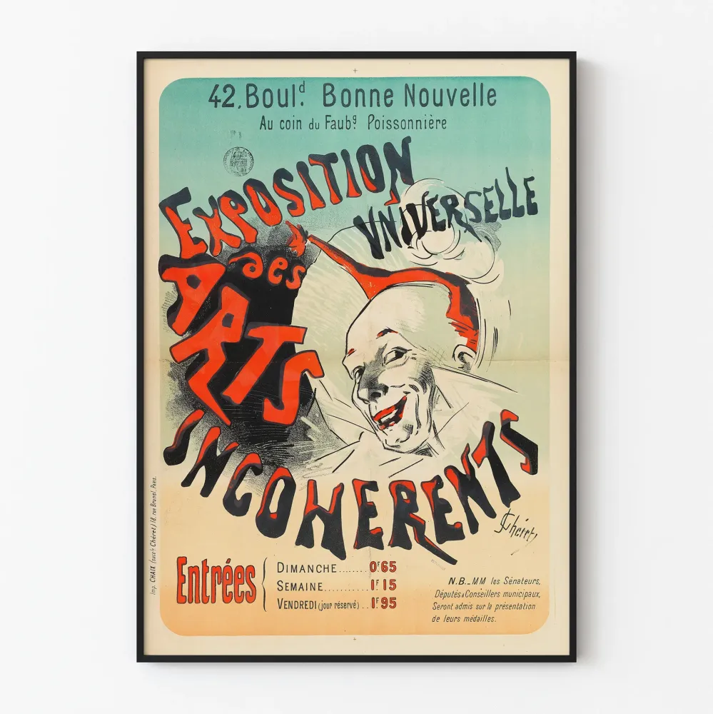 Vintagejuliste Universaali Taidenäyttely Inkoherentit