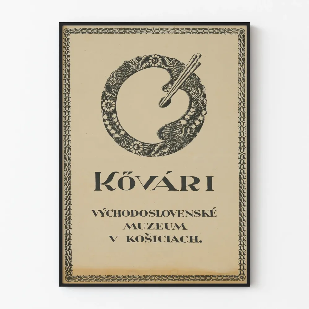 vintagejuliste Východoslovenské Muzeum Kosiciach seinäkoristelu