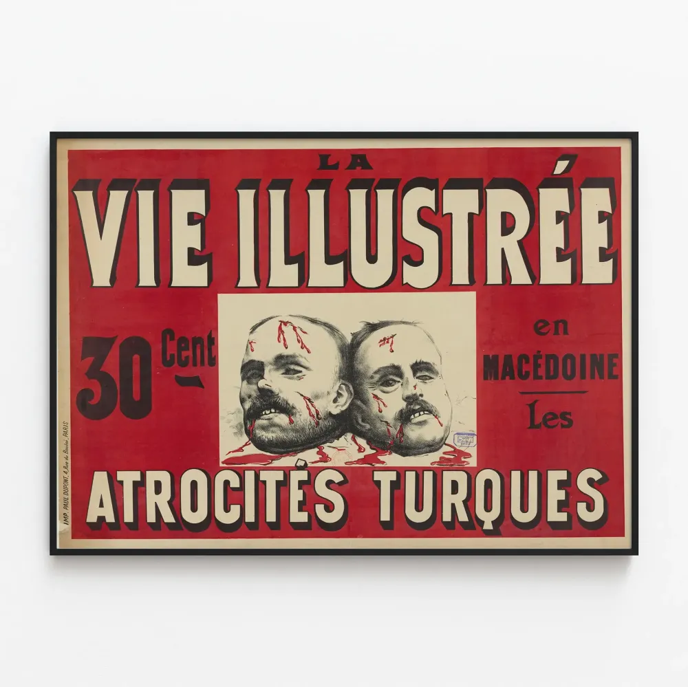 Vintagejuliste La Vie Illustrée - Turkkilaiset julmuudet Makedoniassa