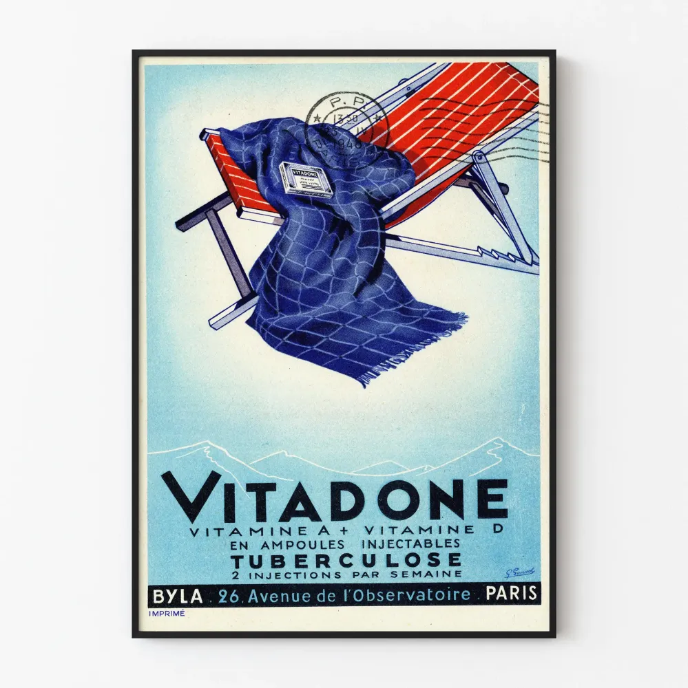 Vintagejuliste Vitadone Vitamiini + D tuberkuloosia vastaan
