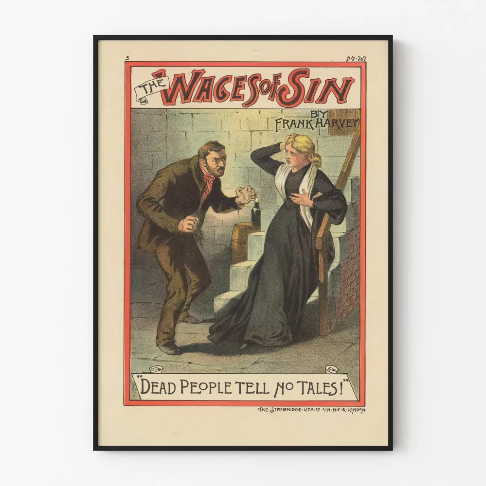 Vintagejuliste Wages Sin teokselta Frank Harvey
