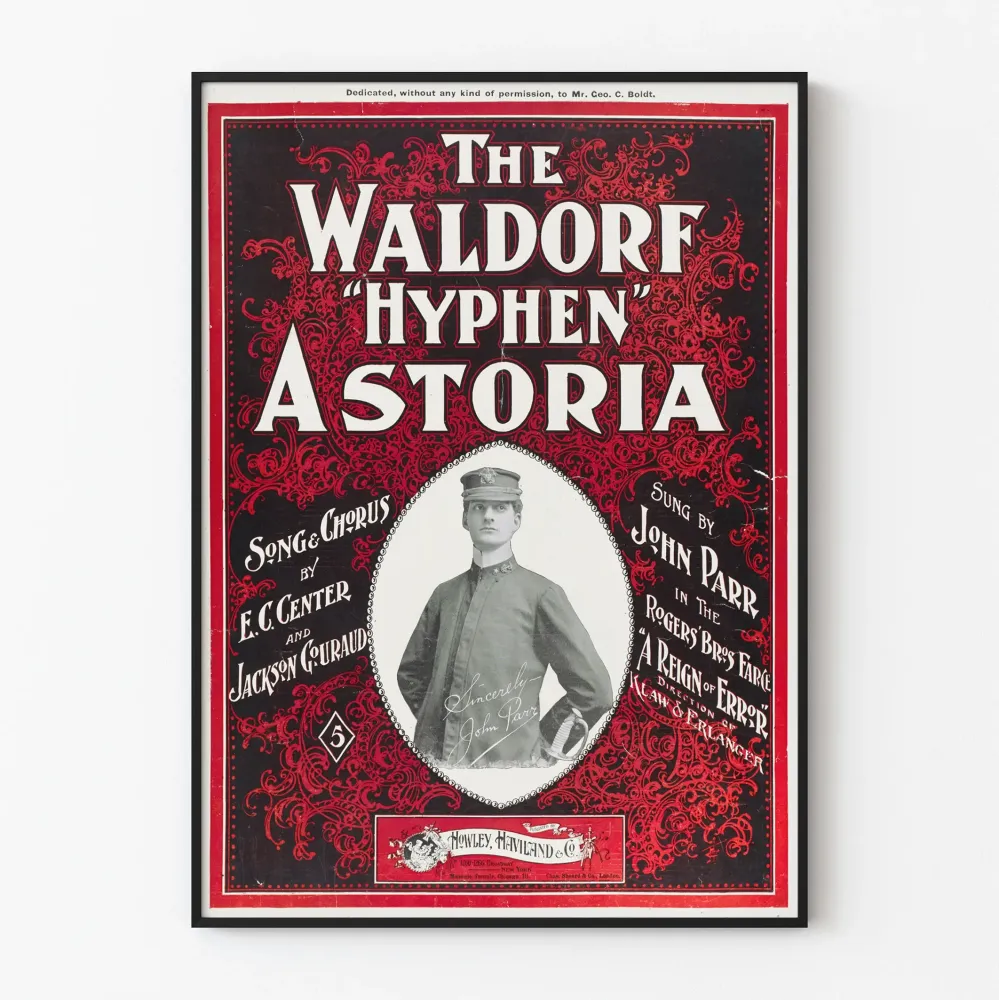 Vintagejuliste Waldorf Hyphen Astoria