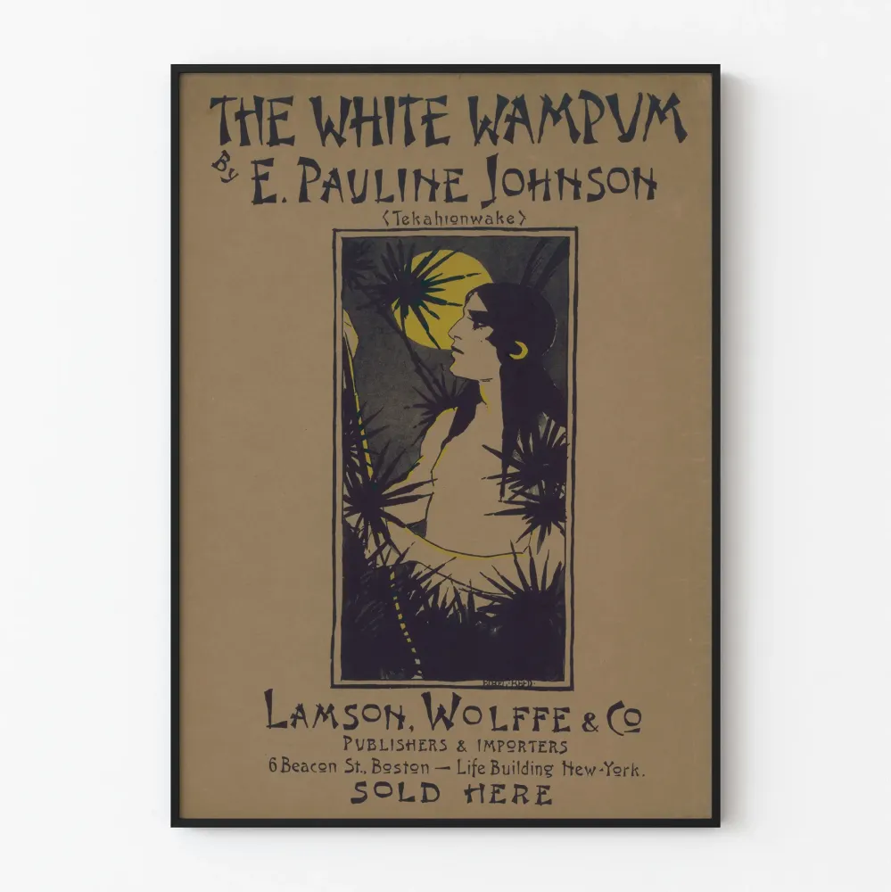 Vintagejuliste ' White Wampum' E. Pauline Johnsonilta