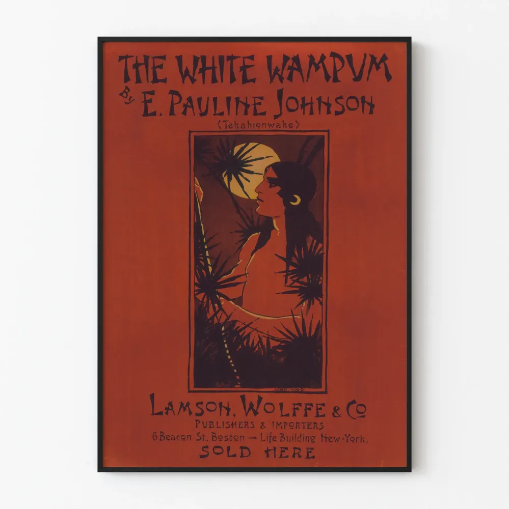Vintagejuliste White Wampum teokselta E. Pauline Johnson