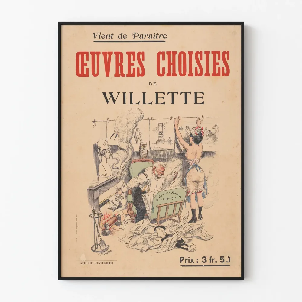 Vintagejuliste Willetin valituista teoksista seinäkoristetta varten