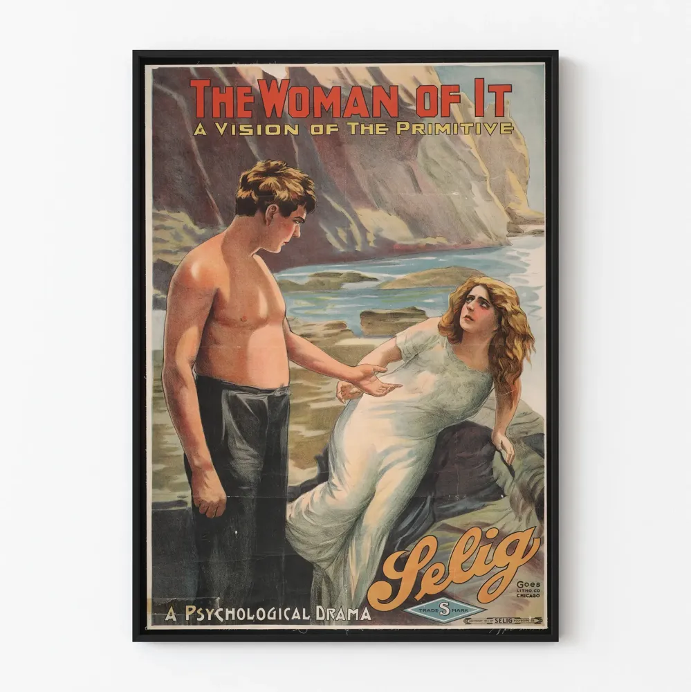 Vintagejuliste Woman It - Elokuvateatterin seinäkoristelu draamaattinen