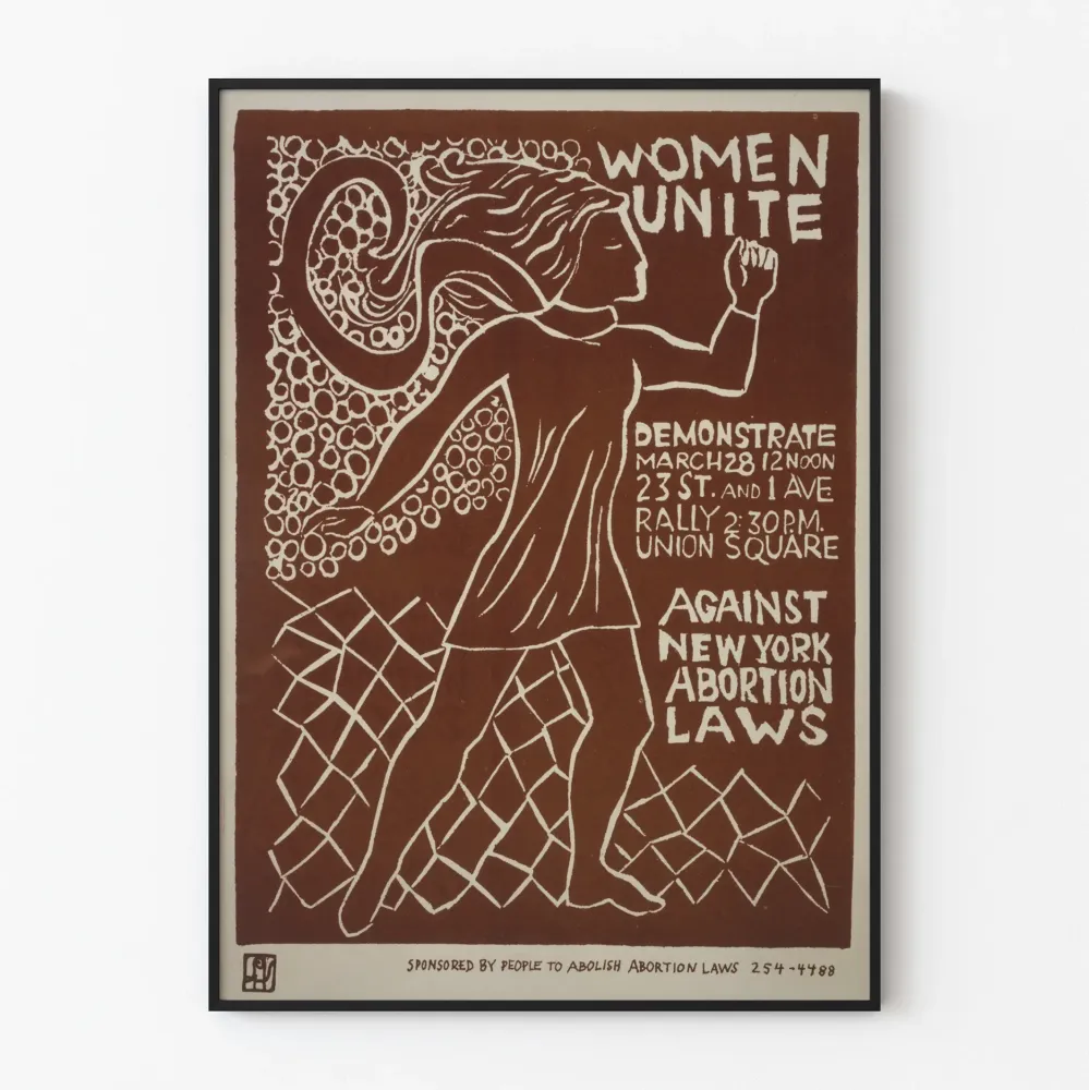 Vintagejuliste Women Unite - Marssi aborttilakeja vastaan New Yorkissa