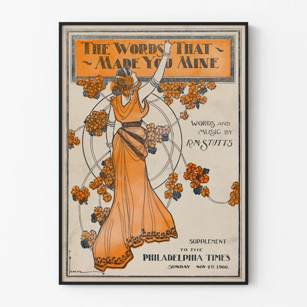 Vintagejuliste ' Words That Made You Mine' R.M. Stuttsilta