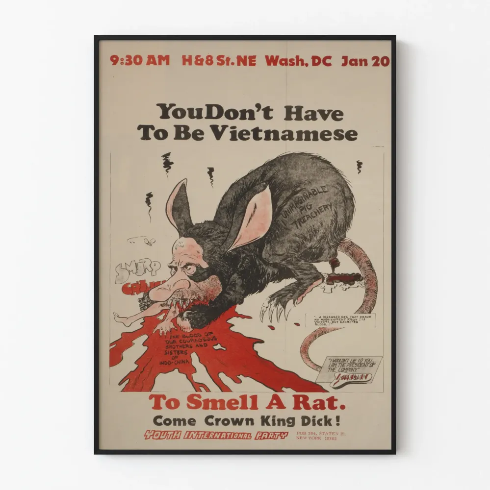 Vintagejuliste You Don't Have To Be Vietnamese To Smell Rat